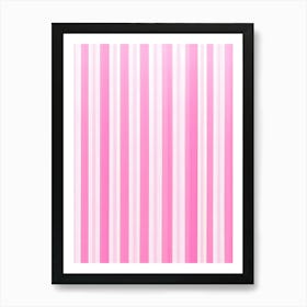 Pink Striped Wallpaper Art Print