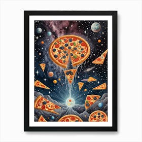 Space Pizza Art Print