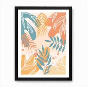 Abstract Tropical Leaves 4 Art Print