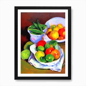 Sugar Snap Peas Cezanne Style vegetable Art Print