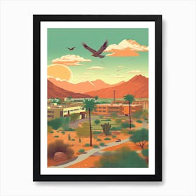 Phoenix United States Travel Illustration 1 Art Print