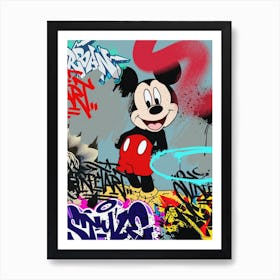 Mickey Mouse Graffiti Art Print