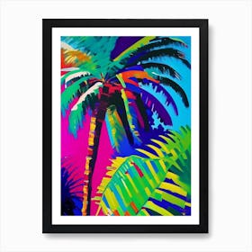 Goa India Palm Colourful Painting Tropical Destination Art Print