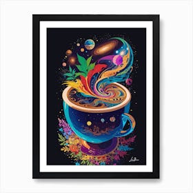 Cosmic Black Coffee Art Print