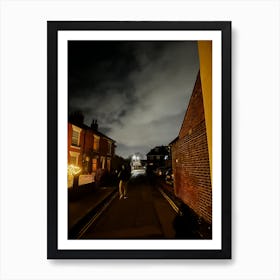 Street Scene At Night Art Print