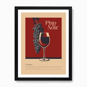 Pino Noir Wine Art Print