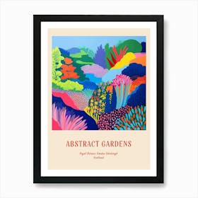 Colourful Gardens Royal Botanic Garden Edinburgh Scotland 1 Red Poster Art Print