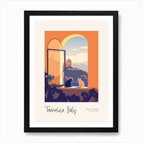 Taormina Cat On A Window 1 Italian Summer Collection Art Print