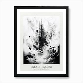 Enlightenment Abstract Black And White 3 Poster Art Print
