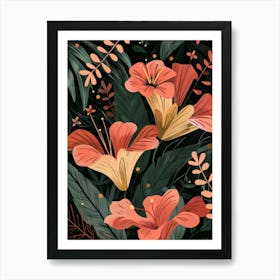 Seamless Floral Pattern 2 Art Print