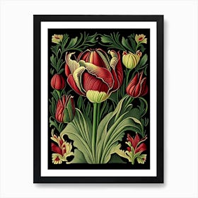 Tulip Floral 2 Botanical Vintage Poster Flower Art Print