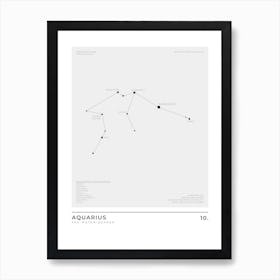 Aquarius Sign Constellation Zodiac Art Print