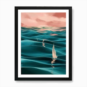 Sailboat In The Ocean Art Print