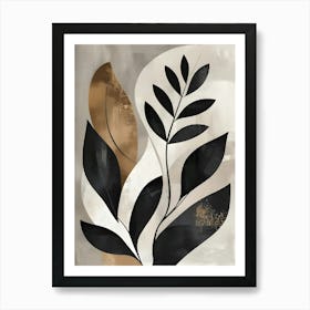 Abstract Leaves Canvas Art 1 Art Print