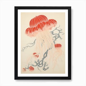 Irukandji Jellyfish Traditional Japanese Style 2 Art Print