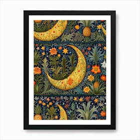 William Morris Moon And Pineapples Art Print