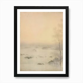 Hokkaido. Winter: Retro Aesthetic Japanese Landscape Wall Art Poster Art Print