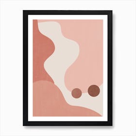 Calming Abstract Painting in Warm Terracotta Tones 5 Art Print