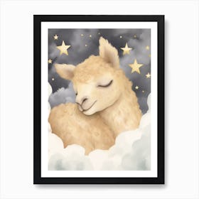 Sleeping Baby Alpaca 5 Art Print
