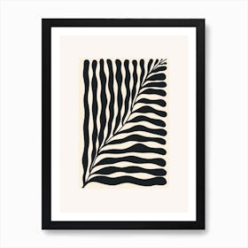 Black Leaf Art Print