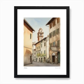 Pistoia, Tuscany, Italy 3 Watercolour Travel Poster Art Print