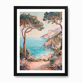 South Of France Kitsch Brushstrokes 1 Art Print