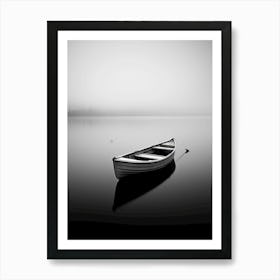 fishing boat in the lake Art Print