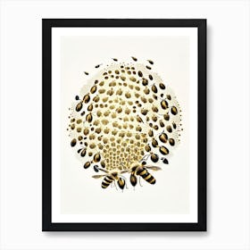 Swarm Of Bees 2 Vintage Art Print