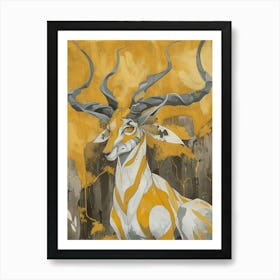 Antelope Precisionist Illustration 3 Art Print