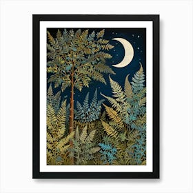 William Morris Ferns At Night Art Print