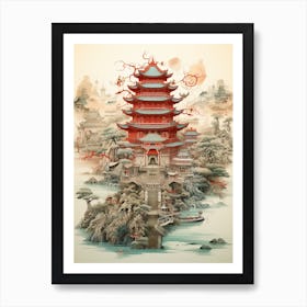 Chinese Calligraphy  Dragon 6 Art Print