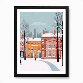 Retro Winter Illustration York United Kingdom 2 Art Print