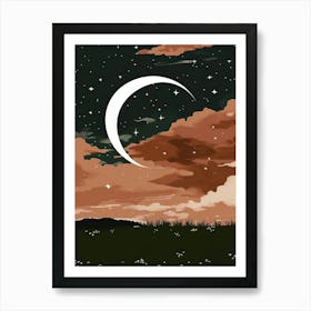 Moon And Stars 7 Art Print