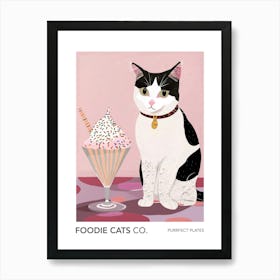 Foodie Cats Co Cat And Sundae 1 Art Print