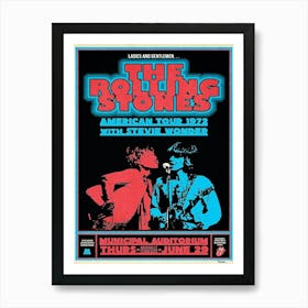 The Rolling Stones Vinyl Album Cover Tin Sign Tour Poster Stevie Wonder Art Print