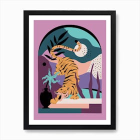 Tiger Paradise Art Print