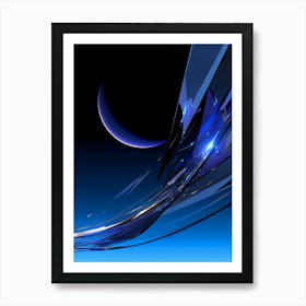 Abstract Blue Sky Art Print