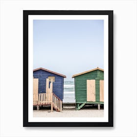 Blue & Green Hut Art Print