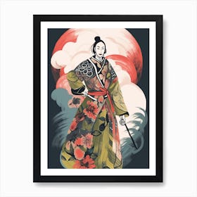 Female Samurai Onna Musha Illustration 12 Art Print