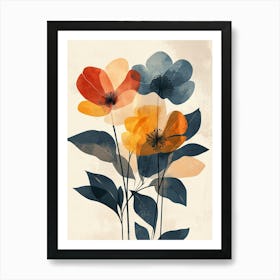 Three Flowers 3 Art Print