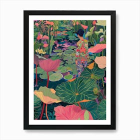 In The Garden Lotusland Usa Art Print