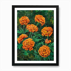 Orange Carnations Art Print