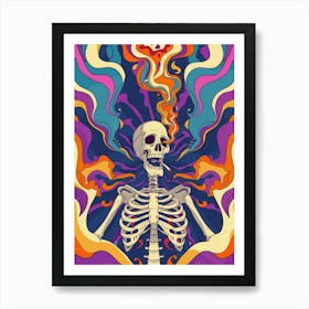 Psychedelic Skeleton 5 Art Print