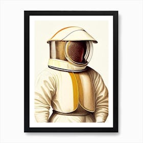 Beekeeping Suit 2 Vintage Art Print