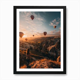 Hot Air Balloons In Cappadocia 2 Art Print