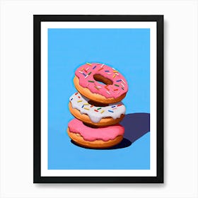 Classic Donuts Illustration 8 Art Print