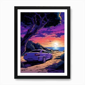 Nissan Silvia 240sx Ghibli Style Art Print