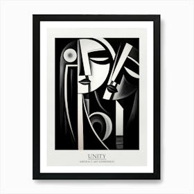 Unity Abstract Black And White 1 Poster Art Print