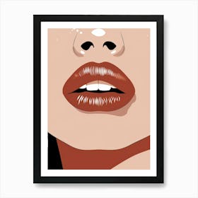 Close Up Of A Woman'S Lips Art Print