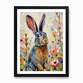 Polish Rex Rabbit Painting 4 Art Print